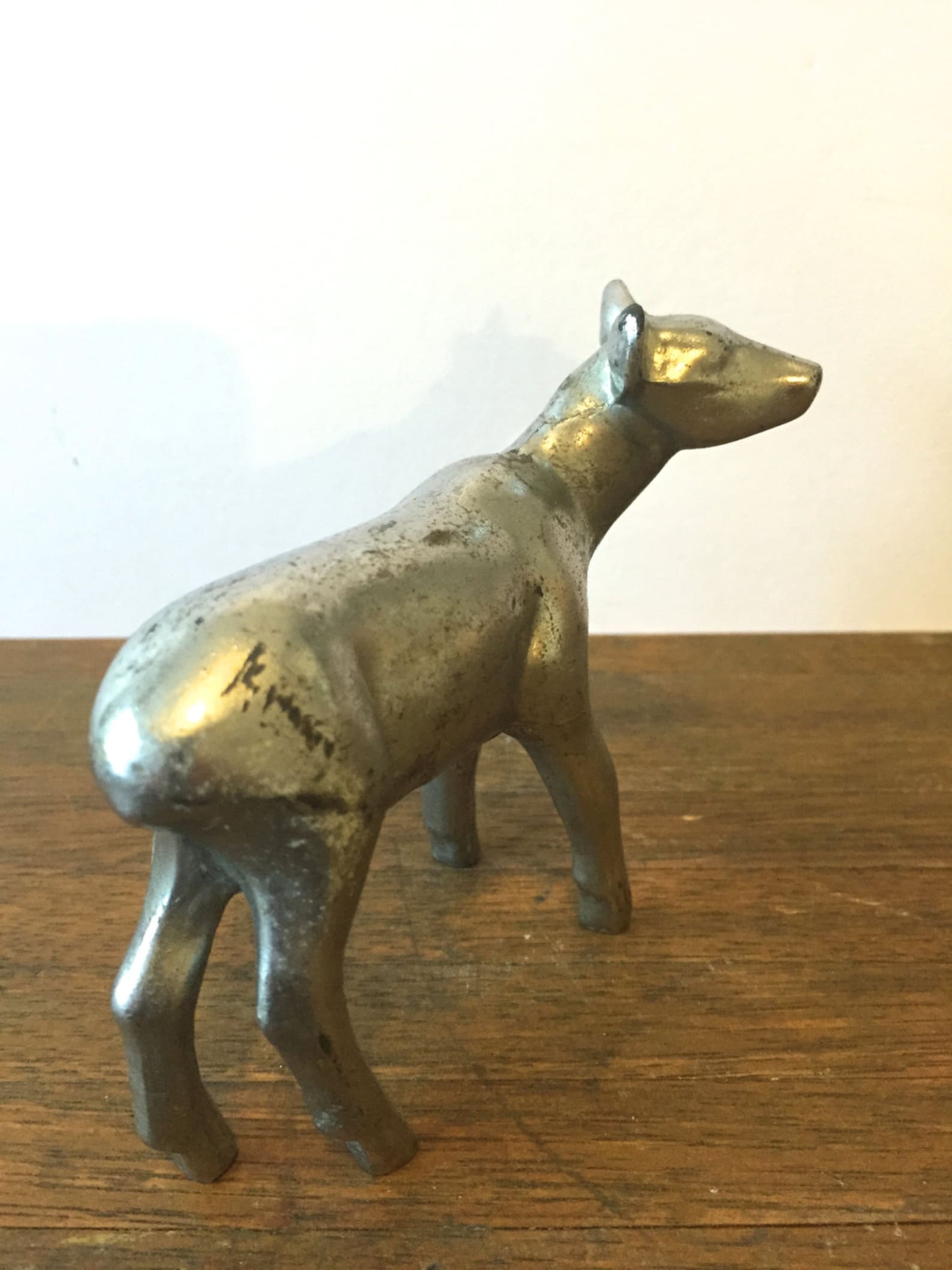 Vintage Metal Deer Figurine fawn small Paper Weight Desk Etsy