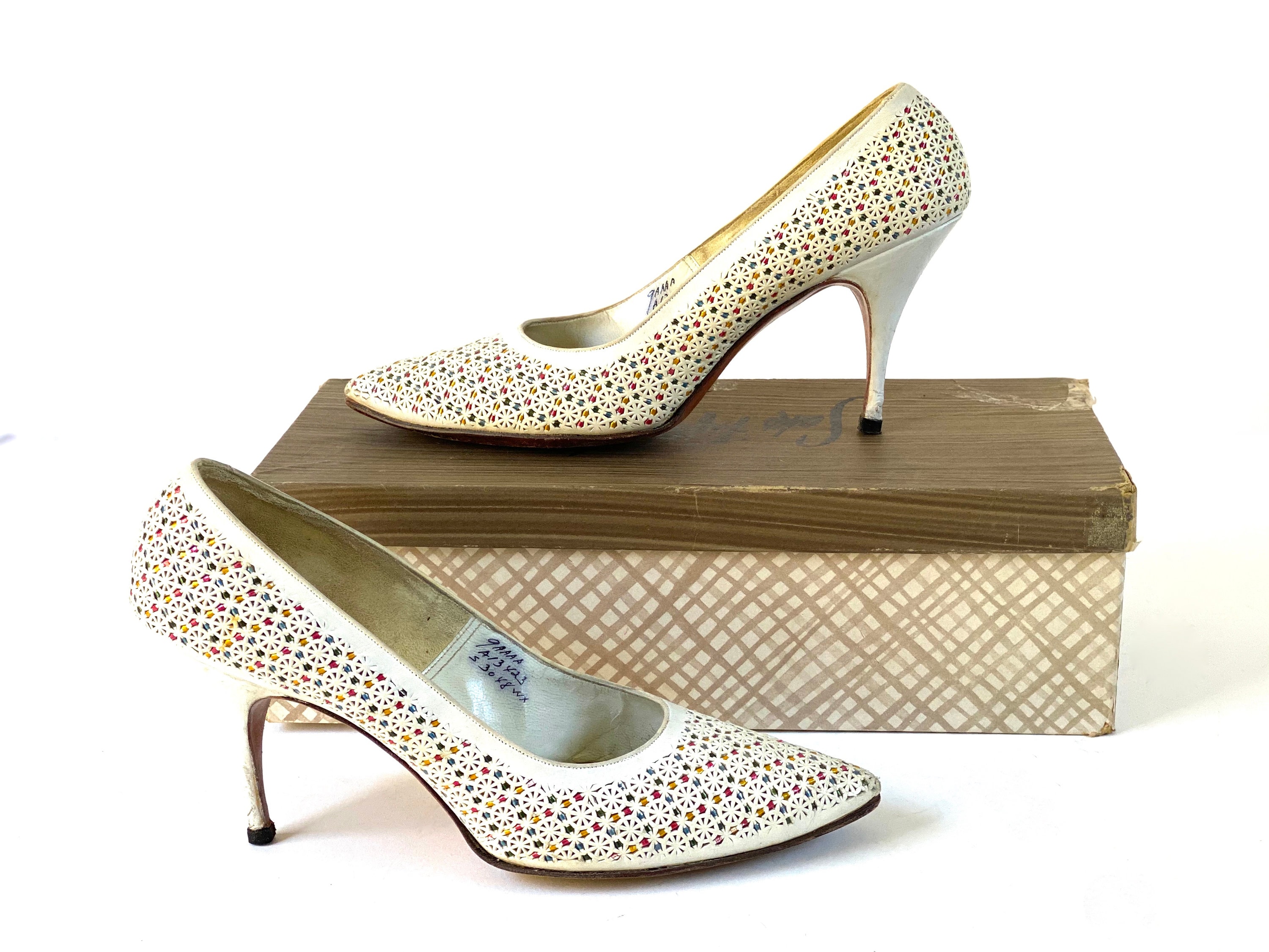 Vintage Saks Fifth Avenue Heels~ 1950's Mid Century Cut Out Vintage Saks Fifth Avenue Heels~ 1950's Mid Century Cut Out
