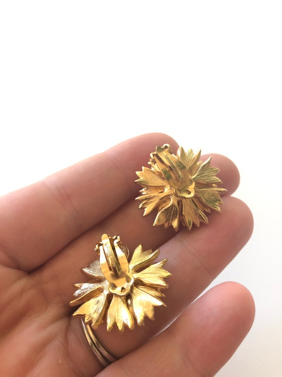 Vintage Nettie Rosenstein Earrings~ Sunburst desi… - image 5