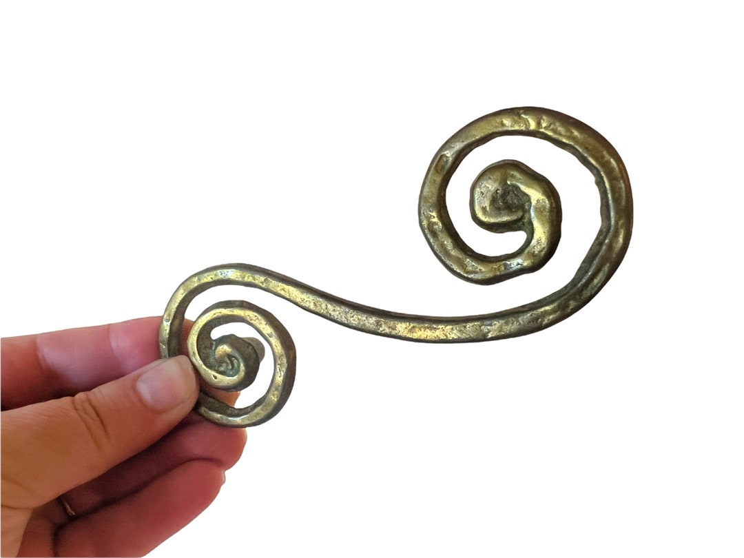 Vintage Whimsical Brass Drawer Pull Unique Hollywood Regency Etsy