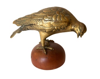 ヴィンテージの小さな真鍮製の鳥の置物 1960年代 - ミッドセンチュリー