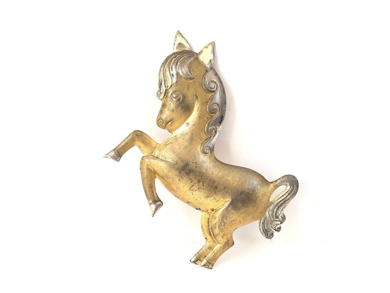 Jolie Broche Vintage En Forme De Cheval - Occasion, Fabriquée En France