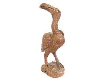 Vintage Folk art Bird Sculpture ~Wood Carving ~ Rustic Original art piece