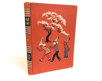 Kreatives Spielen & Hobbys- Vintage Kinderbuch ~ Aktivitätsbuch - Vintage Tomate Red Book - Kinderzimmer Dekor- Geschenk für die Eltern ~ Ca. 1949
