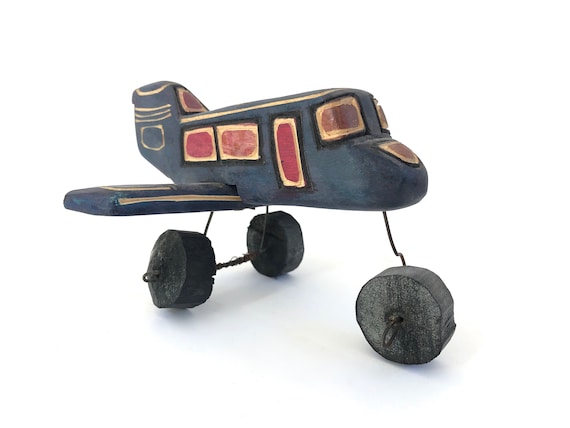 Vintage wooden airplane toy hotsell