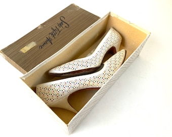 Vintage Saks Fifth Avenue Heels~ 1950's Mid Century Cut Out