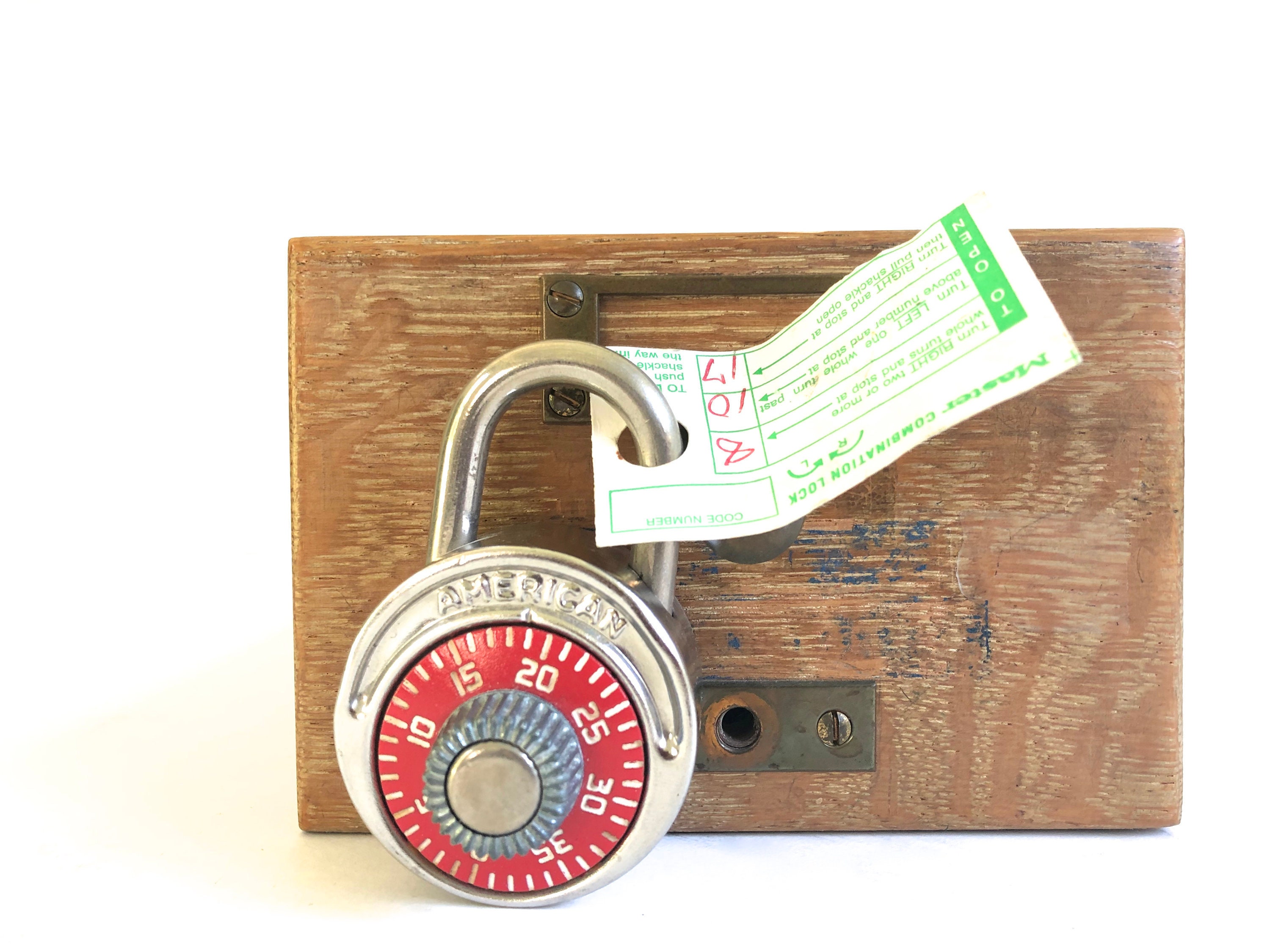 Vintage American Combination Lock Works W Original Combination