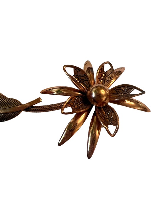 Vintage Copper Flower pin~ Daisy brooch~ Gift for the Gardener View 6