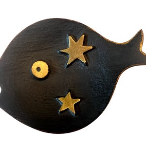 Mid Century Walter Bosse Fish Dish ~ Herta Baller Vienna Austria Bronze dish or ashtray ~ Aquatic decor~ Star Fish