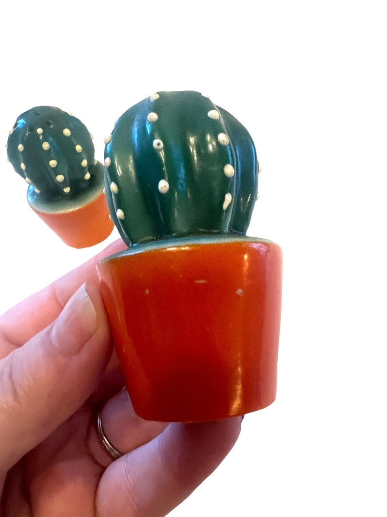 Vintage Cactus Salt & Pepper shakers Vintage Southwestern kitchen decor Made in Japan image 8