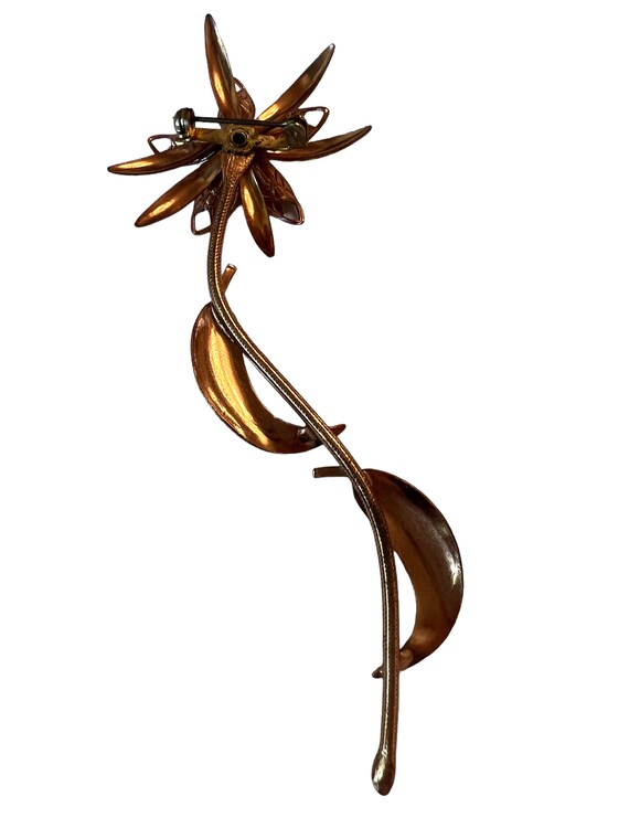Vintage Copper Flower pin~ Daisy brooch~ Gift for the Gardener View 5