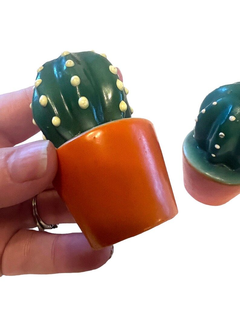 Vintage Cactus Salt & Pepper shakers Vintage Southwestern kitchen decor Made in Japan image 4