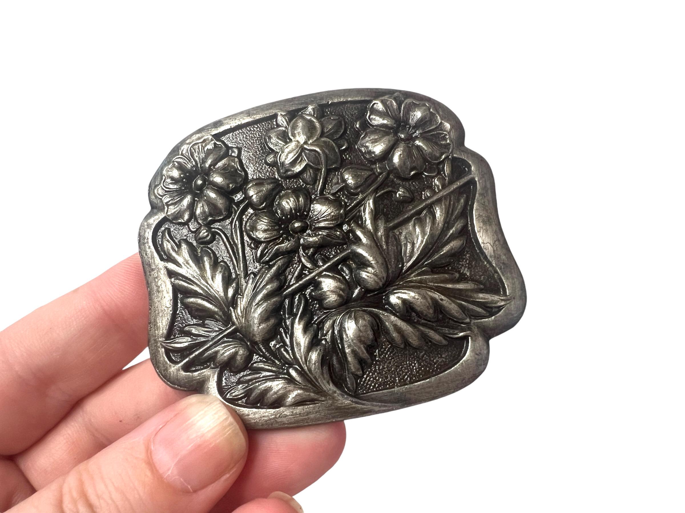 Vintage Botanical Belt Buckle~ Floral Bergamot Brass Works  display picture 1