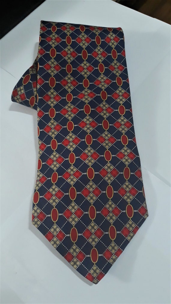 Paolo Gucci Genuine Tie 1990s and 100% Silk 4" wid