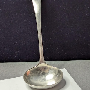 Antique Sterling Silver Old English 1800s Large Soup Ladle Heavy