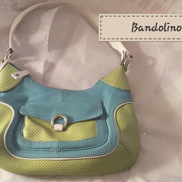 Bandolino shoulder Blue and Green Italian Bag