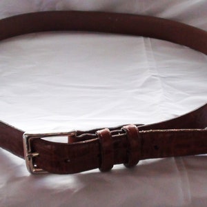 Belt Genuine leather Italian grain Brand ENRO with weave tooling Vintage Size 40 Women Belt Country Jens