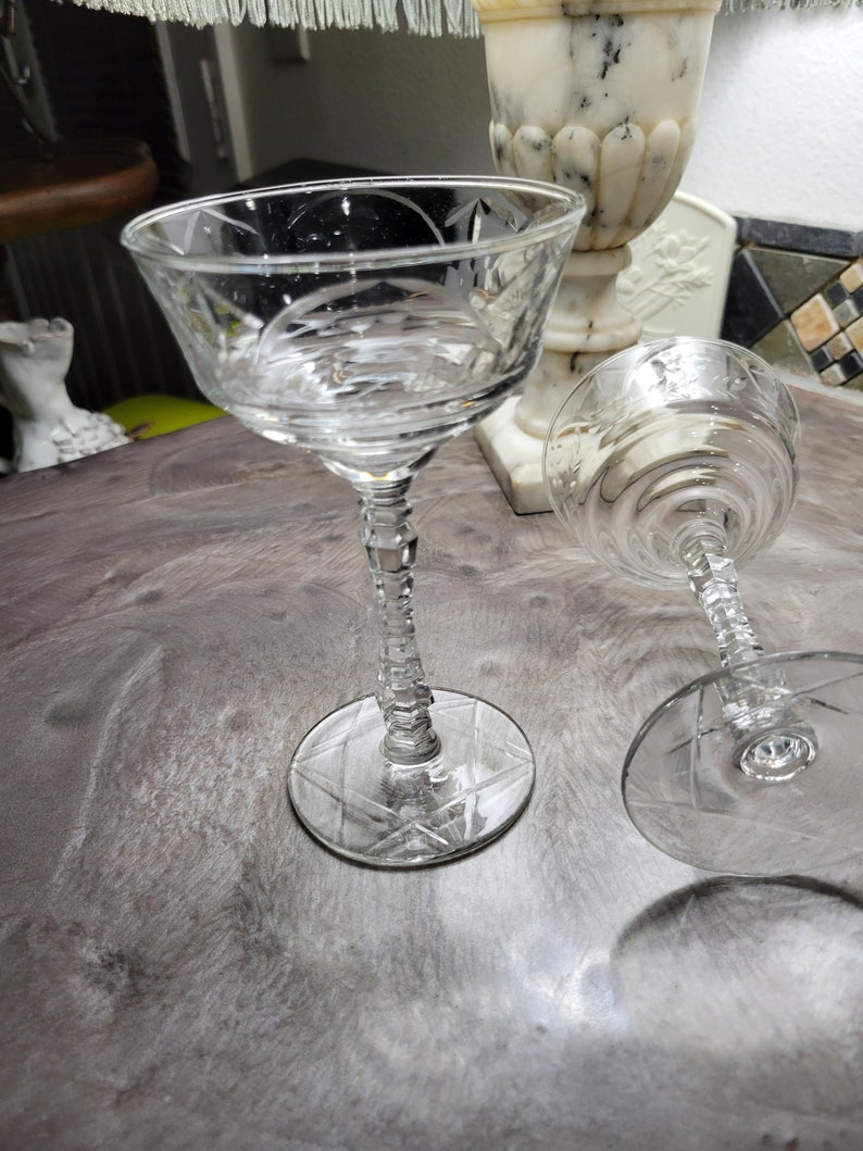 Crystal Antique Champagne Glasses Set of 2 for the BRIDE and Etsy
