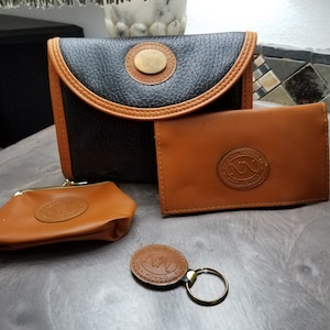 Bolso de hombro y cartera de mano con monedas, diseñadora Nikki Nonno, años 80, nuevo stock antiguo