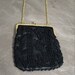 Small Clutch Cocktail Black Beaded With Glass Beads on Silk Fabric ...