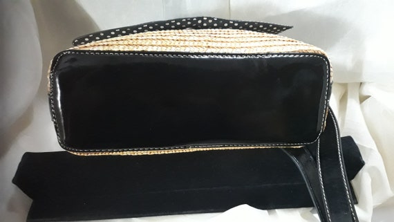 Retro Black  Bag  Large Shoulder bag 12" X 17" Ex… - image 6