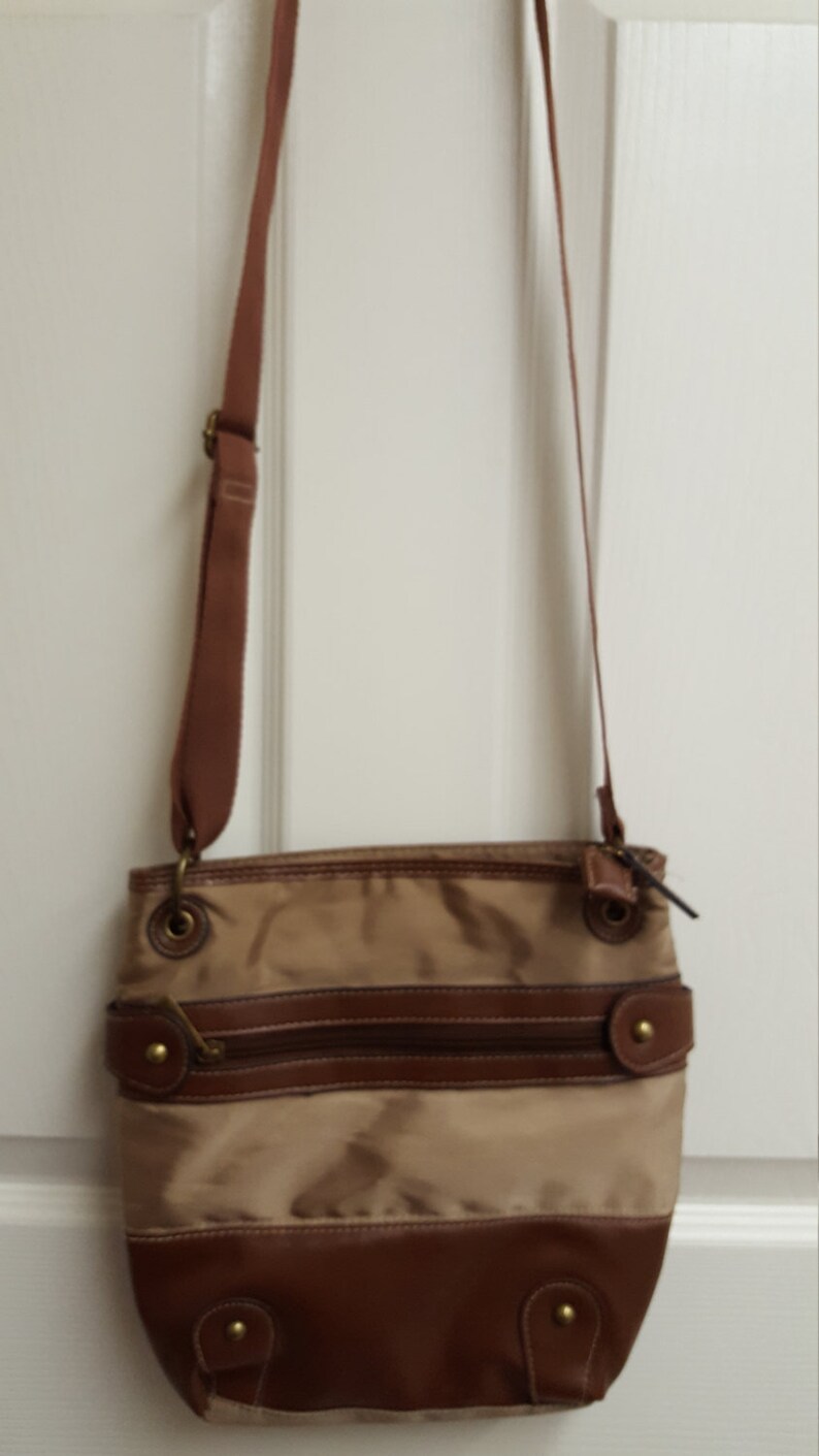 Travel Bag Vintage Cross Over Leather and Water Resistant Etsy