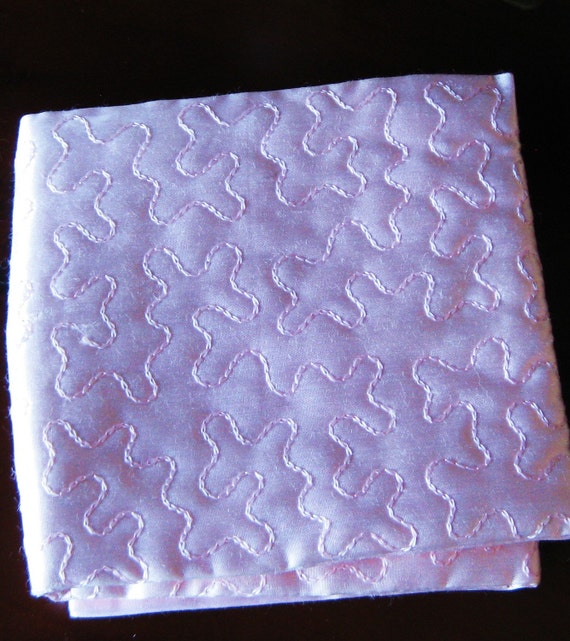 Antique Pink Satin Lingerie Bag, Made in Japan Si… - image 3
