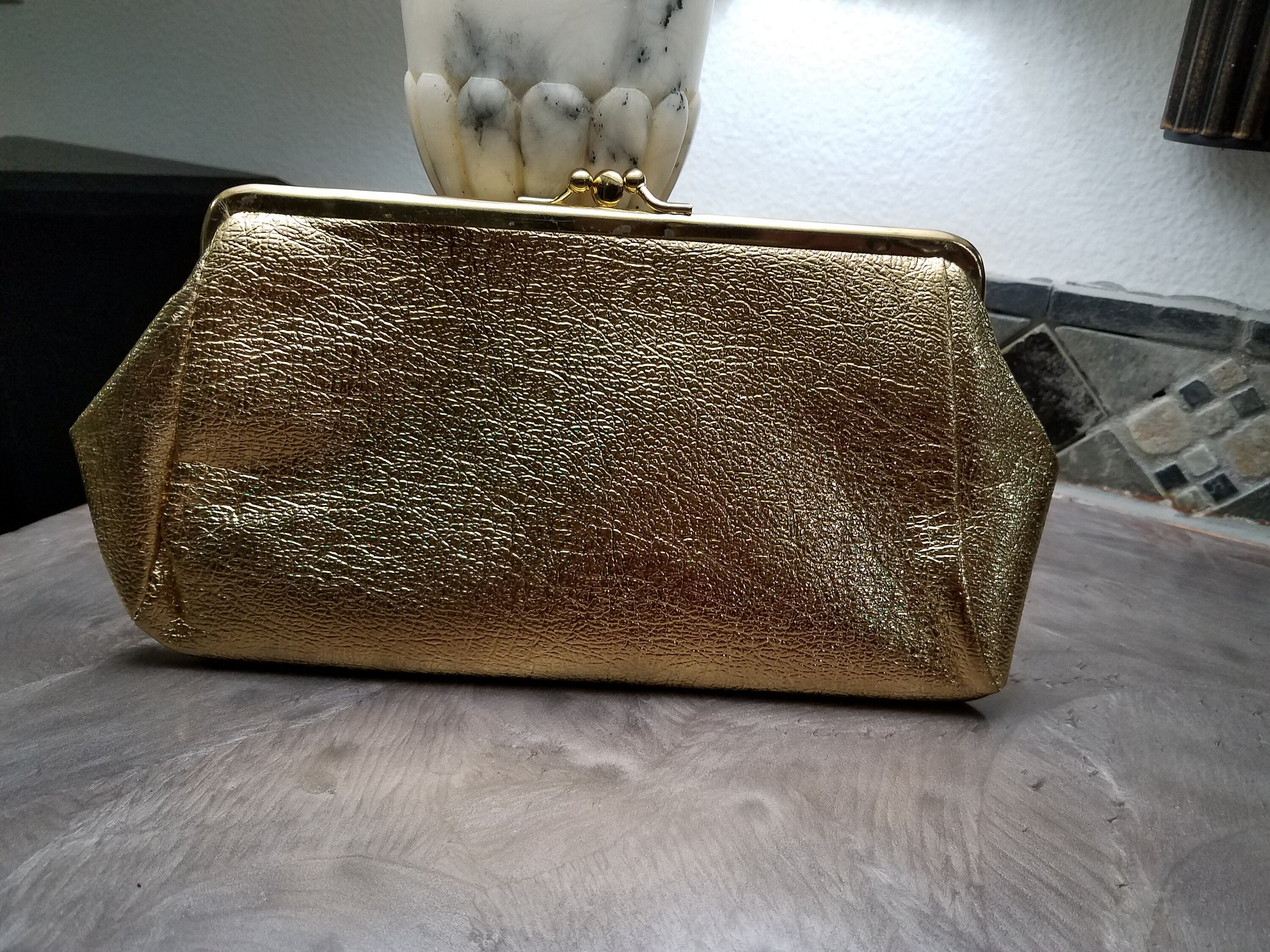 Gold Clutch Bag Etsy