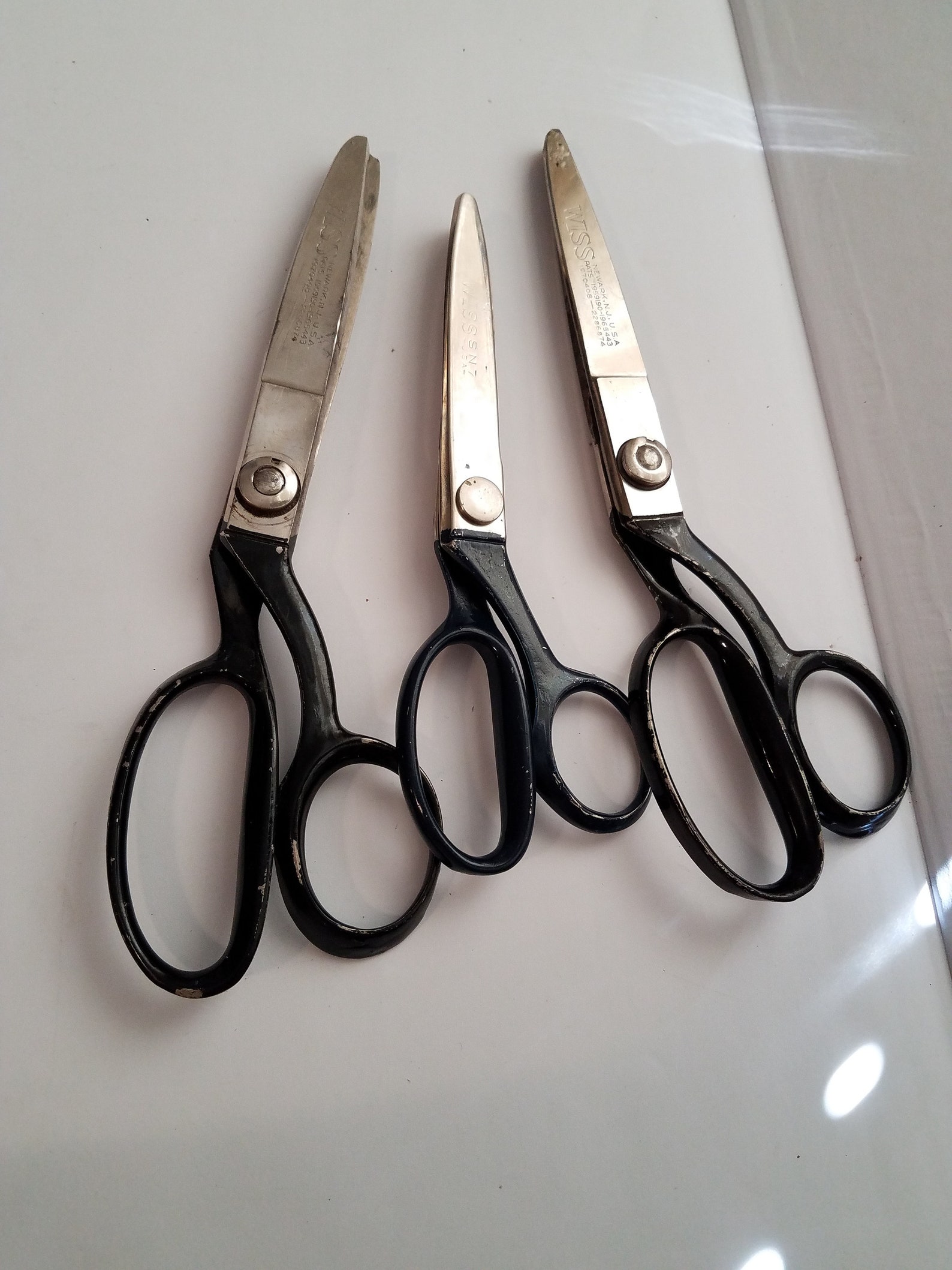 Lot of 3 Vintage WISS Pinking Shears SCISSORS Two 9 and Etsy