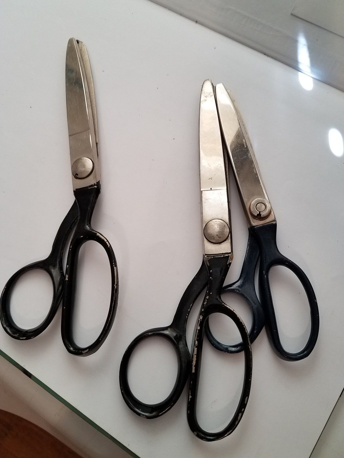 Lot of 3 Vintage WISS Pinking Shears SCISSORS Two 9 and Etsy
