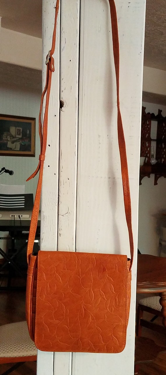 1970s Genuine Leather  Shoulder Bag Handbag  Brown