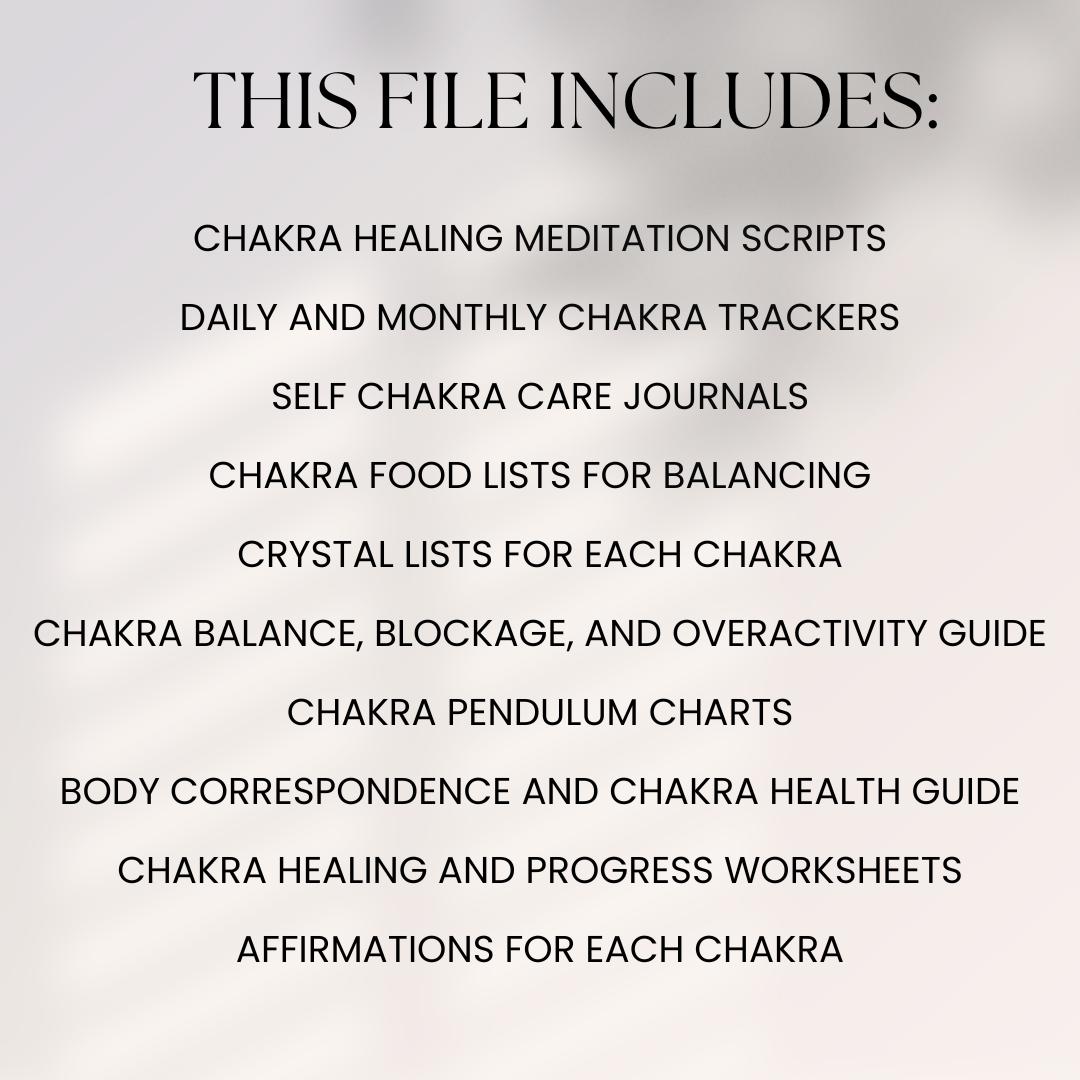 Printable Chakra Journal | Spirituality Planner Digital | Awakening ...