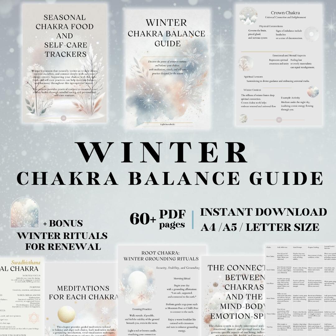 Winter Chakra Balance Guide Worksheet | Healing | How to Read Your ...