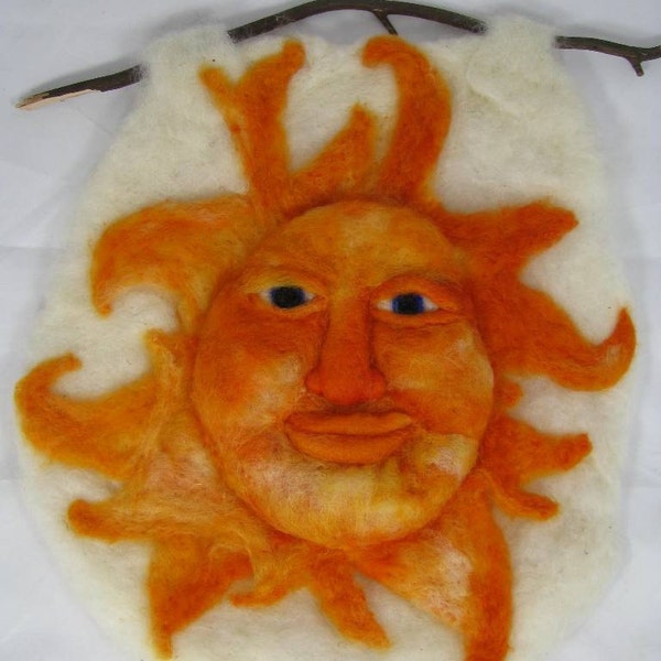 Wool Sun Face Wall Hanging