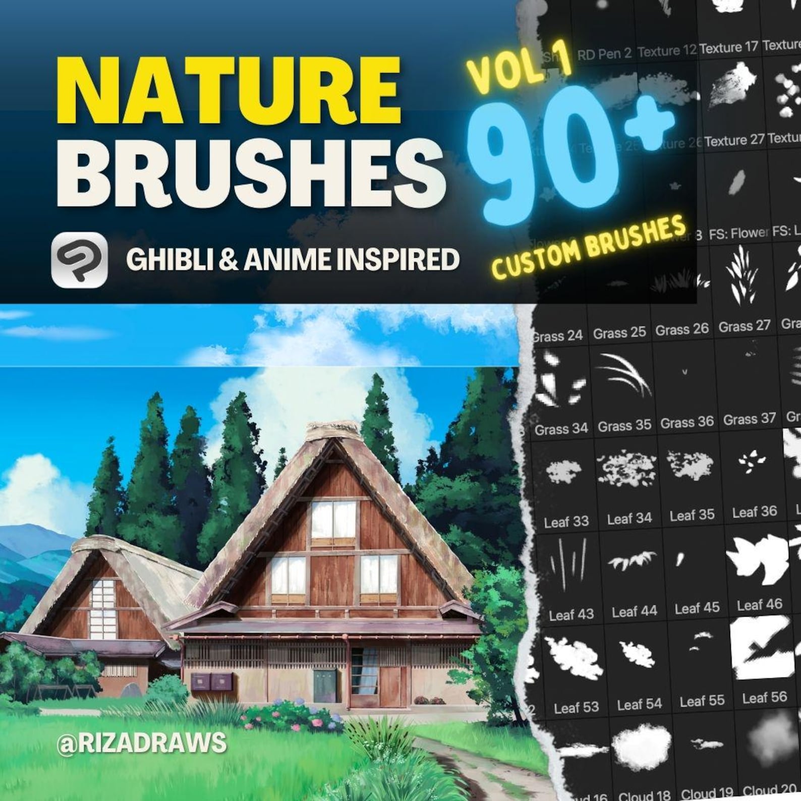 Ghibli Anime Nature Brushes for Clip Studio Paint (90+ .sut Files) - Etsy