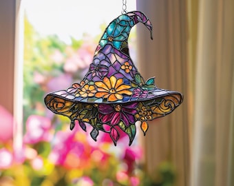 Hexenhut Sonnenfänger Fensterdeko - Mystische Deko Für Halloween & Mehr