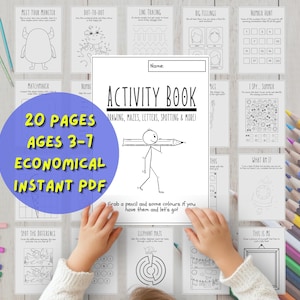 Fun Activity Pack: 20 Pages for Kids Ages 3-7 (PDF)