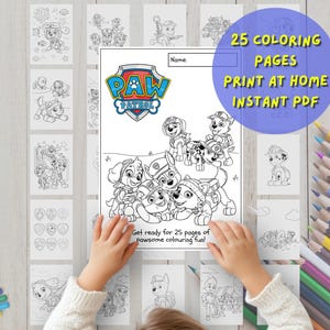 Páginas para colorear de 25 páginas para niños / Paquete de actividades imprimible económico para divertirse en casa o mientras viaja (A4 / A5 / Carta de EE. UU.)