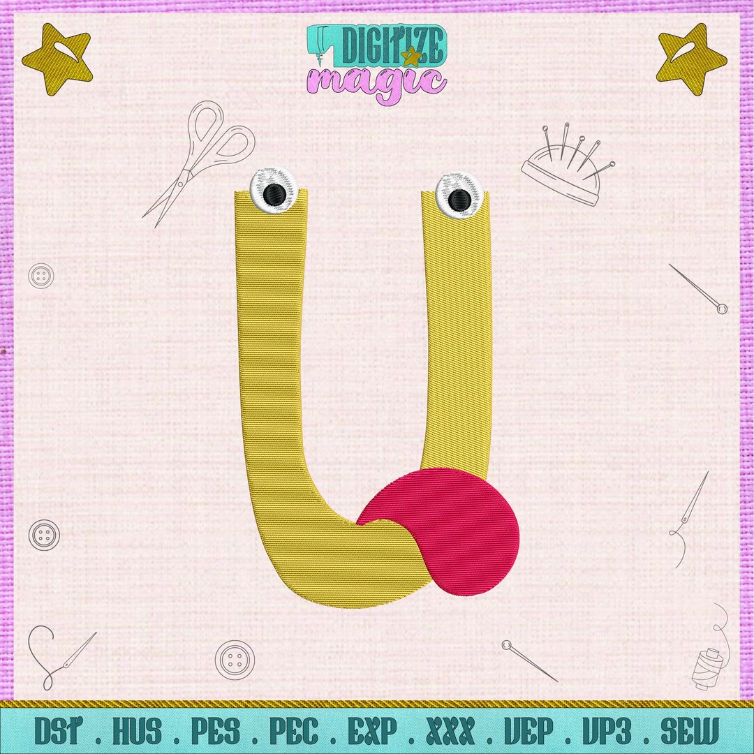 Monster Alphabet Monogram Embroidery Font: Kids Applique Design ...