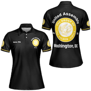 Bestellen Sie den Goldenen Kreis | OGC, OES Sisters Mehrfarbiges Damen Poloshirt (Slim Fit) | Größe S-5XL Black