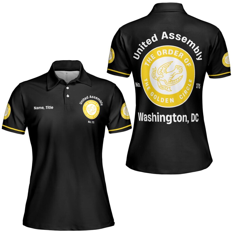 Bestellen Sie den Goldenen Kreis | OGC, OES Sisters Mehrfarbiges Damen Poloshirt (Slim Fit) | Größe S-5XL Black