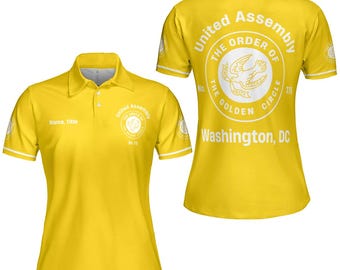 Customize Order of the Golden Circle | OGC, OES Sisters Multi Color Women's Polo Shirt (Slim Fit) | Size S-5XL