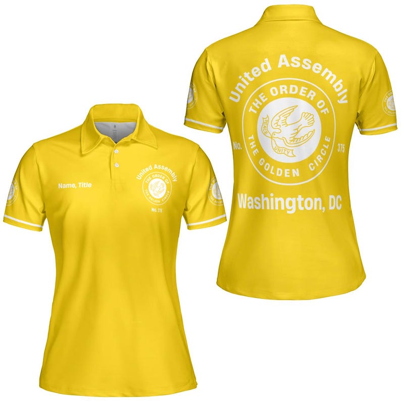 Bestellen Sie den Goldenen Kreis | OGC, OES Sisters Mehrfarbiges Damen Poloshirt (Slim Fit) | Größe S-5XL Yellow