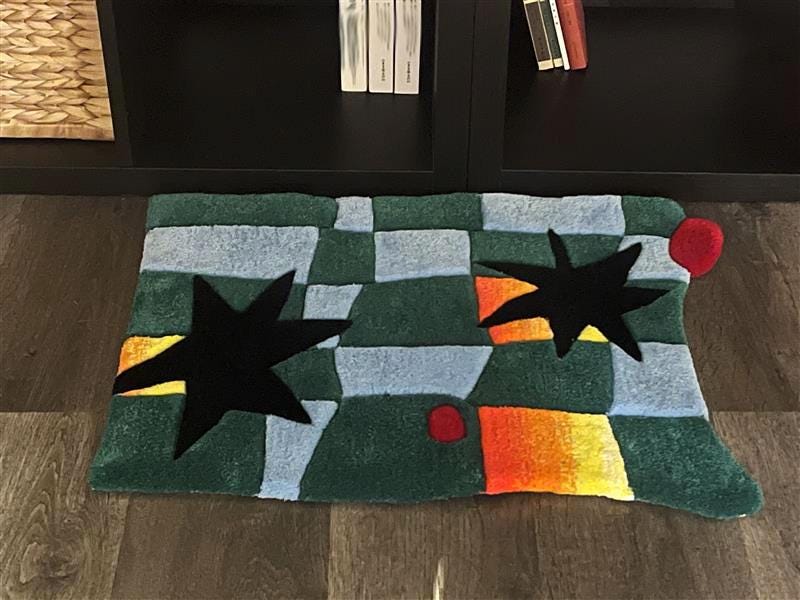 Fun Hand Made Rug Designs Cute Hand Tufted Rug | Artist Original Design | Colorful Soft Unique ...