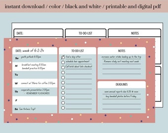 Printable Weekly Planner: One Stop for Notes, Deadlines, To-do Lists ...