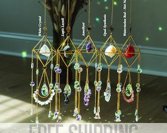 310 Piece DIY Crystal Sun Catcher Kit - Gold Suncatcher Crafts With Glass Crystals For Windows & Home Decor