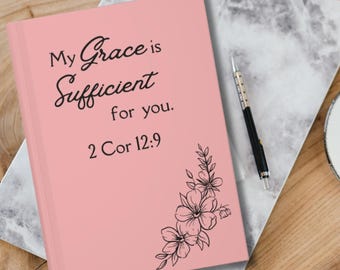 Woman's Scripture Journal Hardcover Matte Pink Bible Study Prayer Gift Christian Girl Pastors Wife Notebook