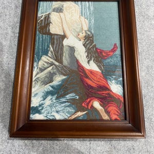 Hand sewn tapestry Love and faith