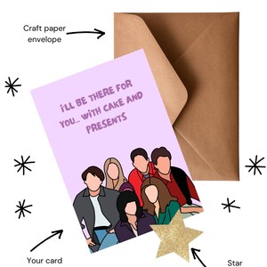 Cartão de felicitações feito à mão para grupo de amigos | Personalizável e ecológico | Designs exclusivos para todas as ocasiões | Em branco por dentro