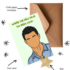 Cartão de felicitações feito à mão Loca Book | Personalizável e ecológico | Designs exclusivos para todas as ocasiões | Em branco por dentro